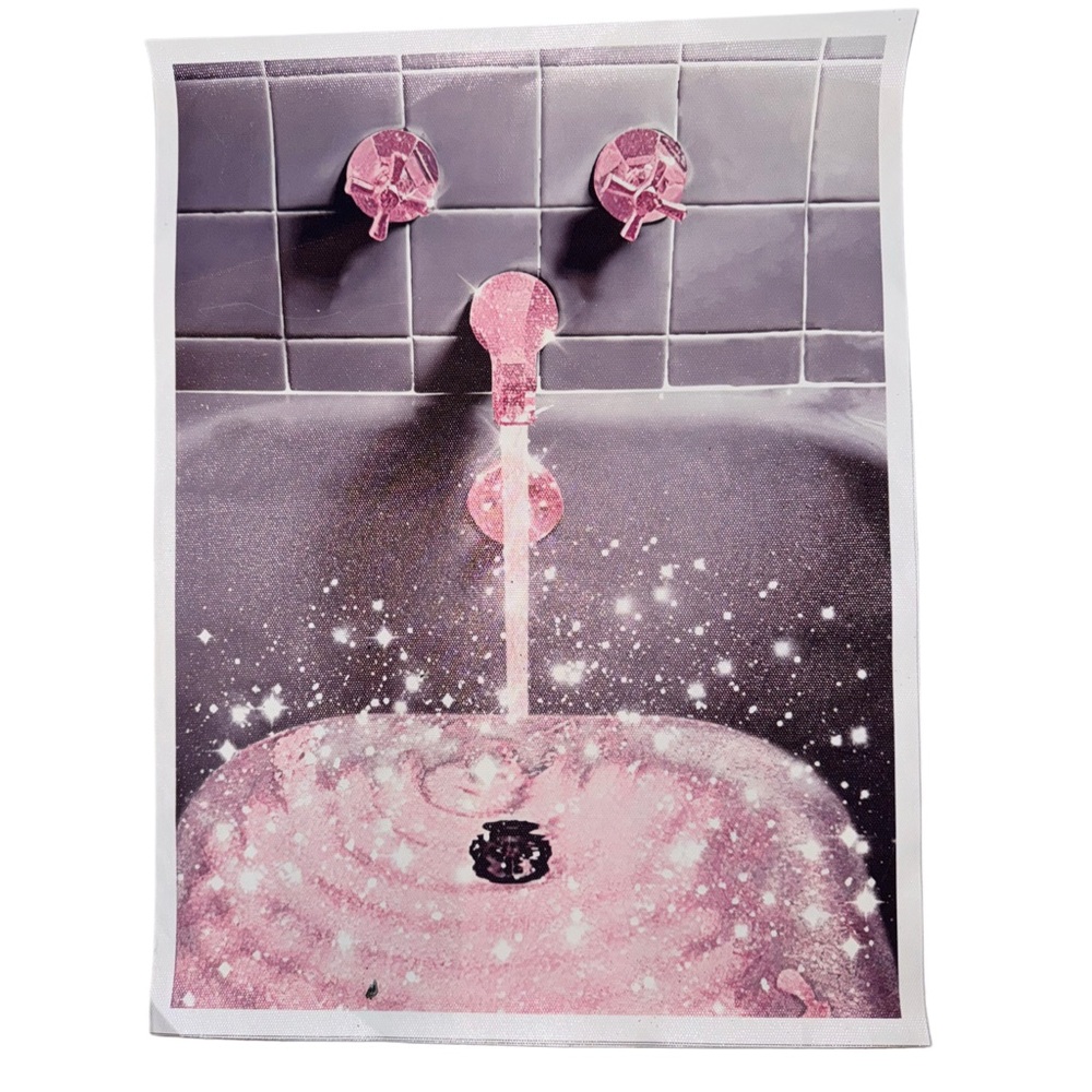 Pink Sparkle Bathtub Canvas Art Print